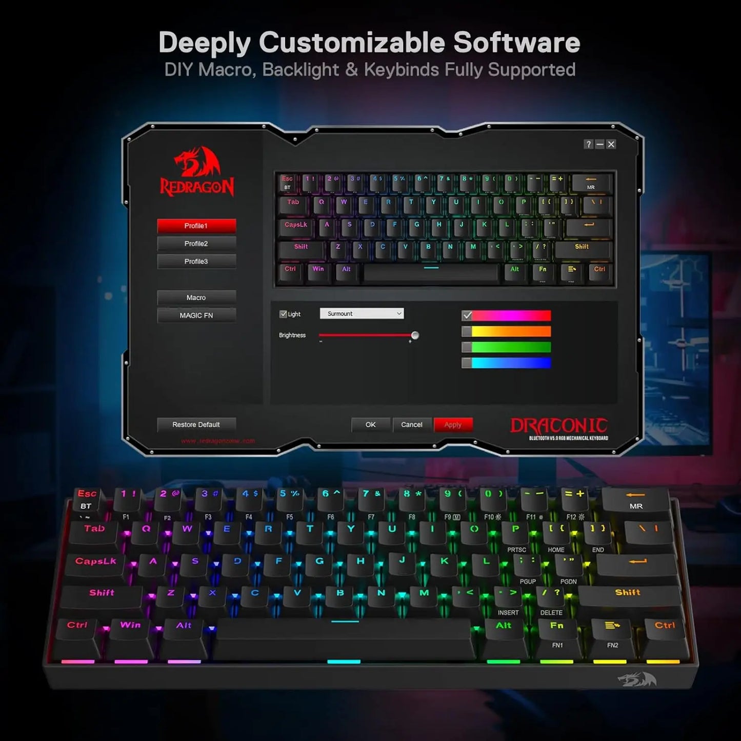 Redragon K530 Pro Draconic 60% Mechanical Keyboard